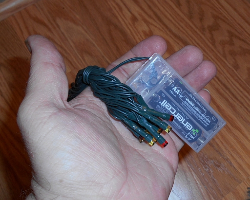  Size of product w/hand to show scale