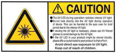 caution UV radiation